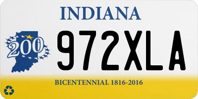 IN license plate 972XLA