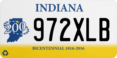 IN license plate 972XLB