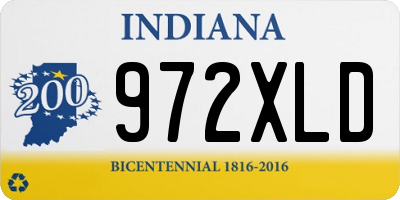 IN license plate 972XLD