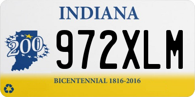 IN license plate 972XLM