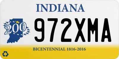 IN license plate 972XMA