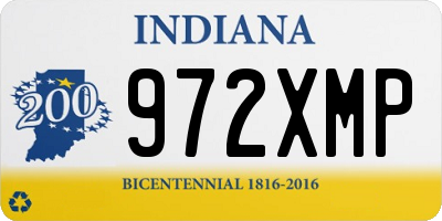 IN license plate 972XMP