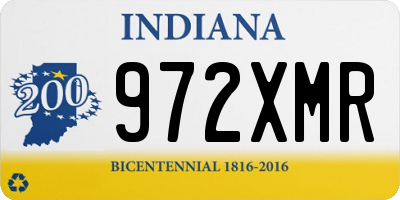IN license plate 972XMR