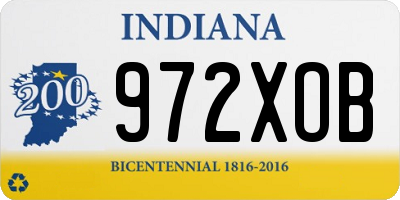 IN license plate 972XOB