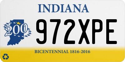 IN license plate 972XPE