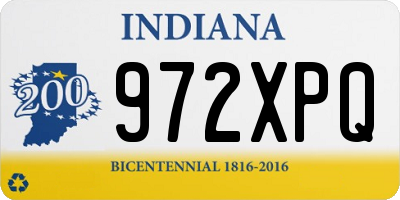 IN license plate 972XPQ