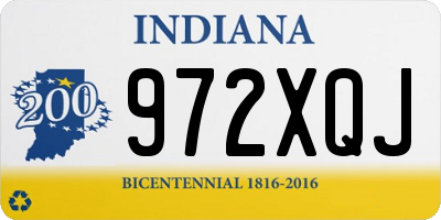 IN license plate 972XQJ