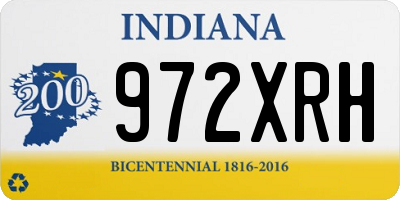 IN license plate 972XRH