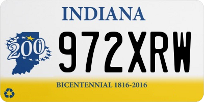 IN license plate 972XRW