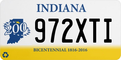 IN license plate 972XTI
