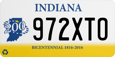 IN license plate 972XTO