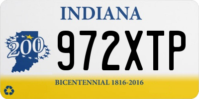 IN license plate 972XTP