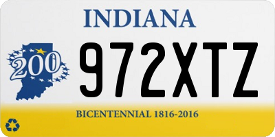 IN license plate 972XTZ