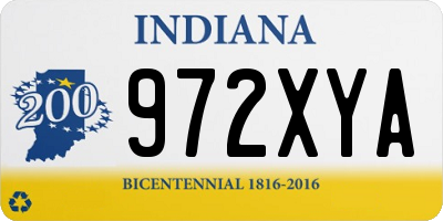 IN license plate 972XYA
