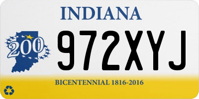 IN license plate 972XYJ