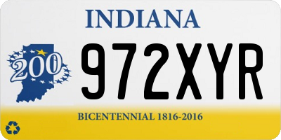 IN license plate 972XYR