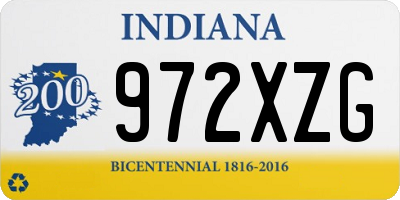 IN license plate 972XZG