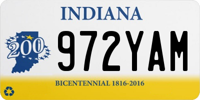 IN license plate 972YAM