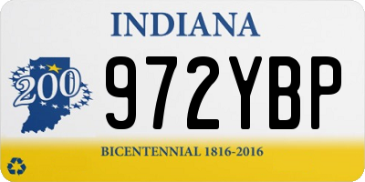 IN license plate 972YBP