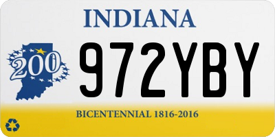 IN license plate 972YBY