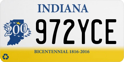 IN license plate 972YCE