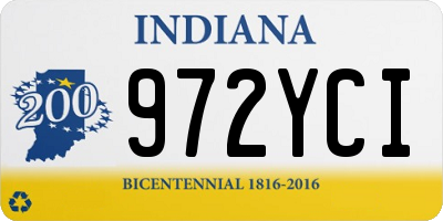 IN license plate 972YCI