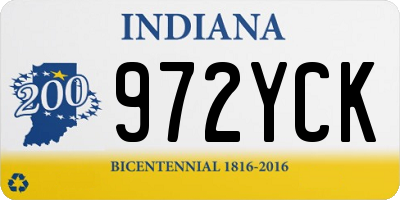 IN license plate 972YCK
