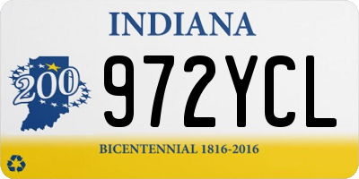 IN license plate 972YCL