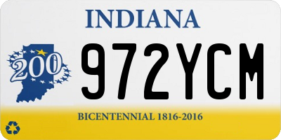 IN license plate 972YCM