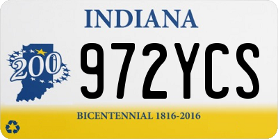 IN license plate 972YCS