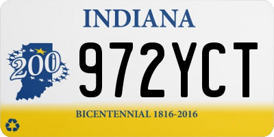 IN license plate 972YCT