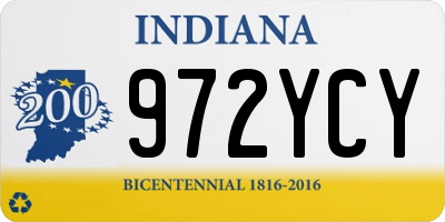 IN license plate 972YCY