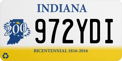 IN license plate 972YDI