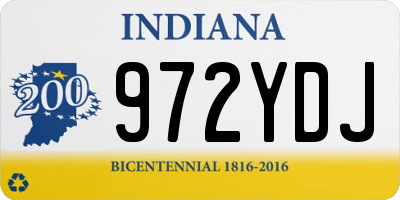 IN license plate 972YDJ