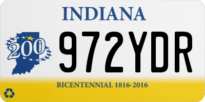 IN license plate 972YDR