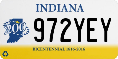 IN license plate 972YEY