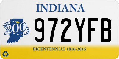 IN license plate 972YFB