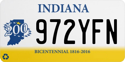 IN license plate 972YFN