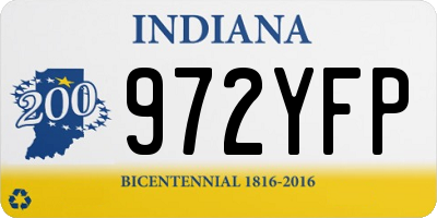 IN license plate 972YFP