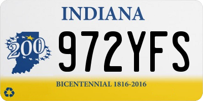 IN license plate 972YFS