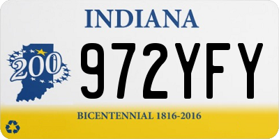 IN license plate 972YFY