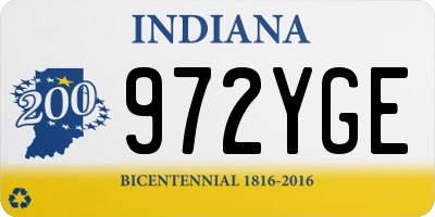 IN license plate 972YGE