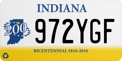 IN license plate 972YGF