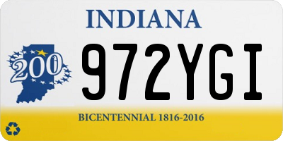 IN license plate 972YGI