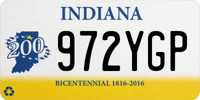 IN license plate 972YGP