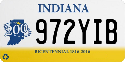 IN license plate 972YIB