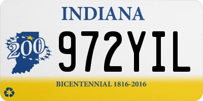 IN license plate 972YIL