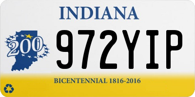IN license plate 972YIP