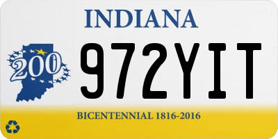 IN license plate 972YIT