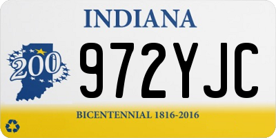 IN license plate 972YJC